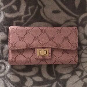 Elegant Pink butterfly Designer Clutch long wallet